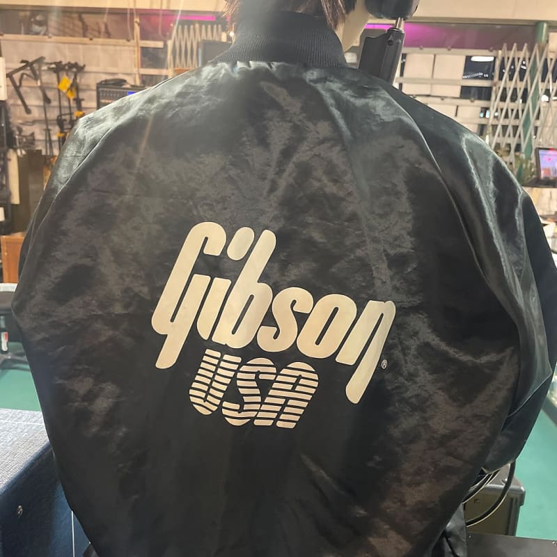 Gibson Satin Jacket size LARGE Black Satin