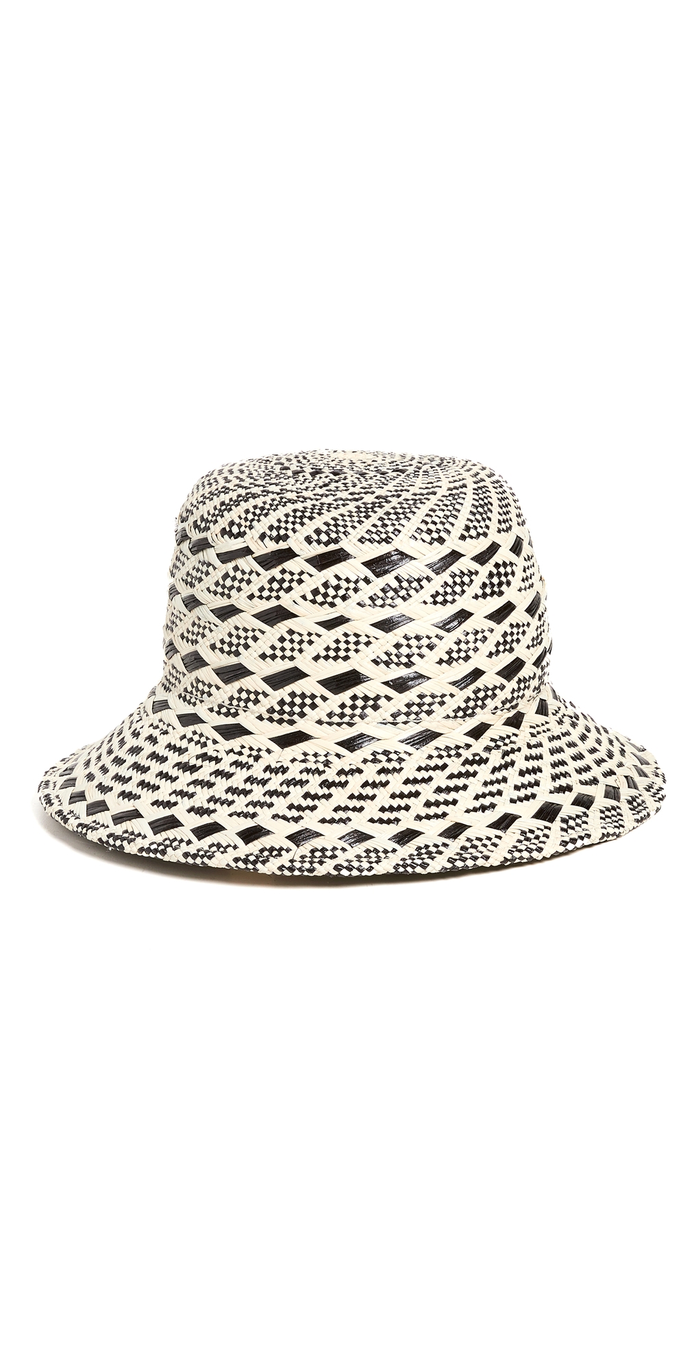 Gigi Burris Breanna Straw Bucket Hat Cream/Black S