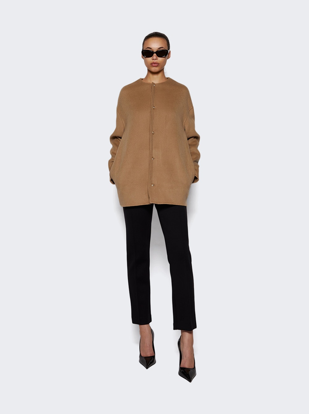 Gio Short Wool Coat Mink Taupe