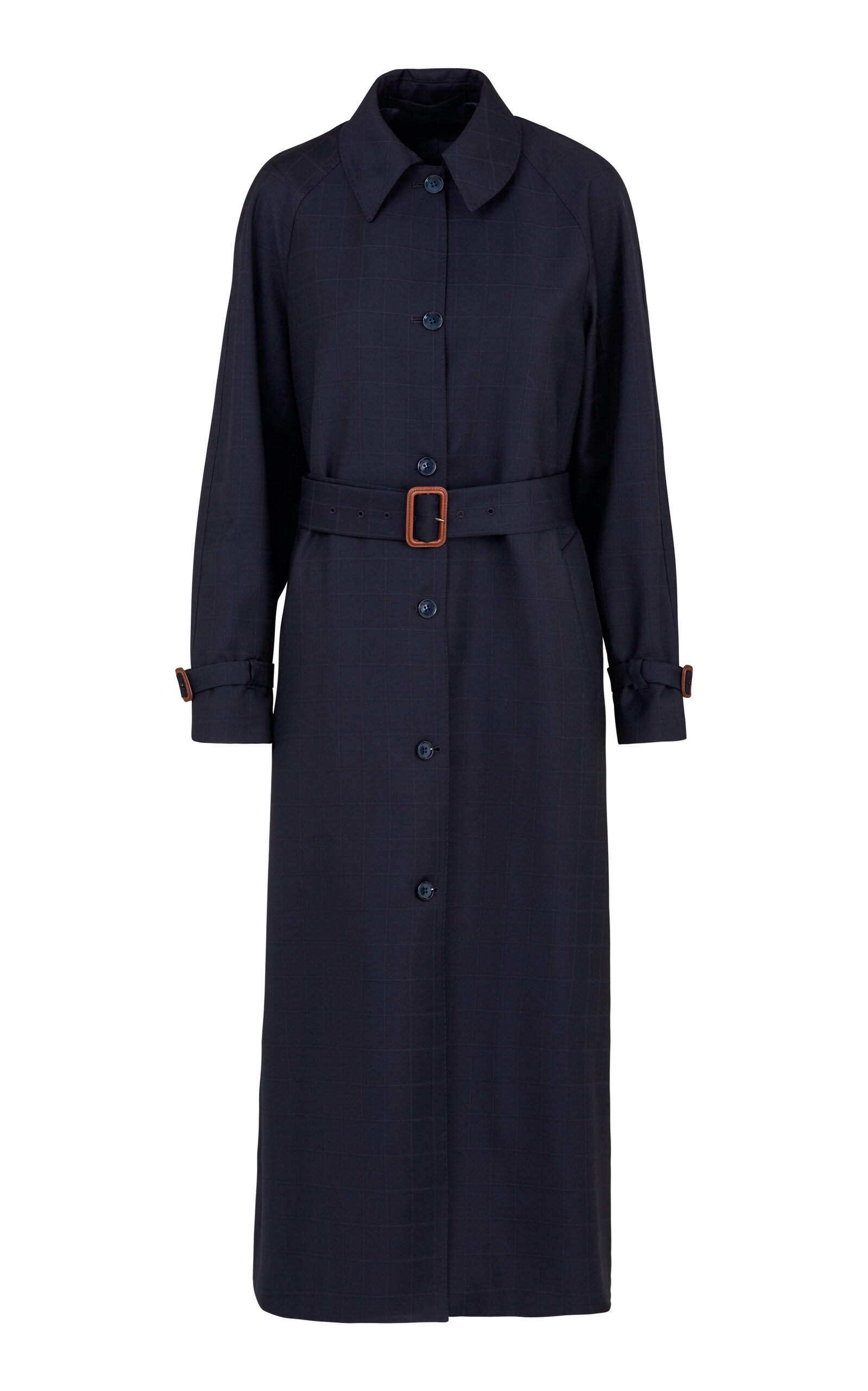 Giuliva Heritage - The Dust Windowpane-Wool Coat - Navy - IT 40 - Moda Operandi