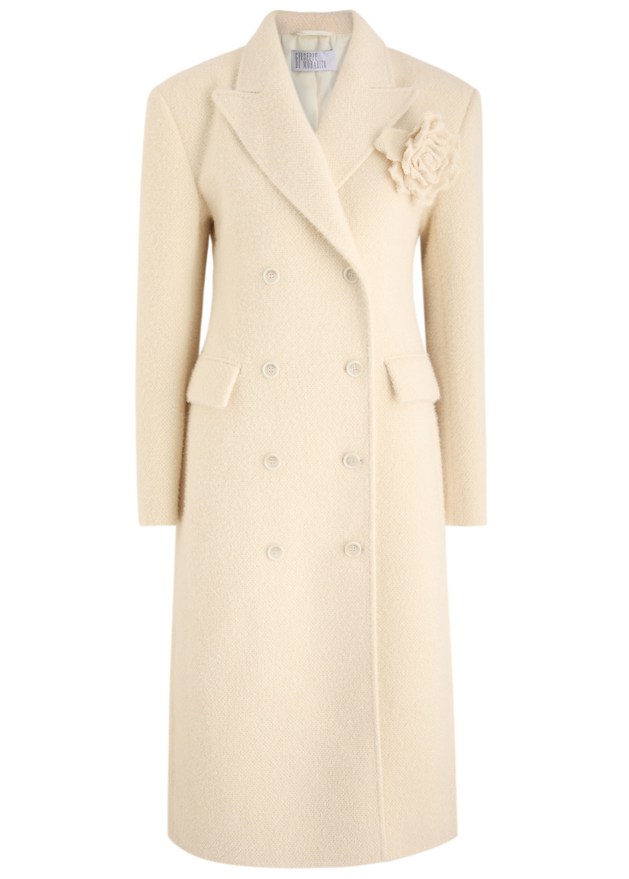 Giuseppe DI Morabito Floral Double-breasted Coat - Off White - IT44 (UK12 / M)