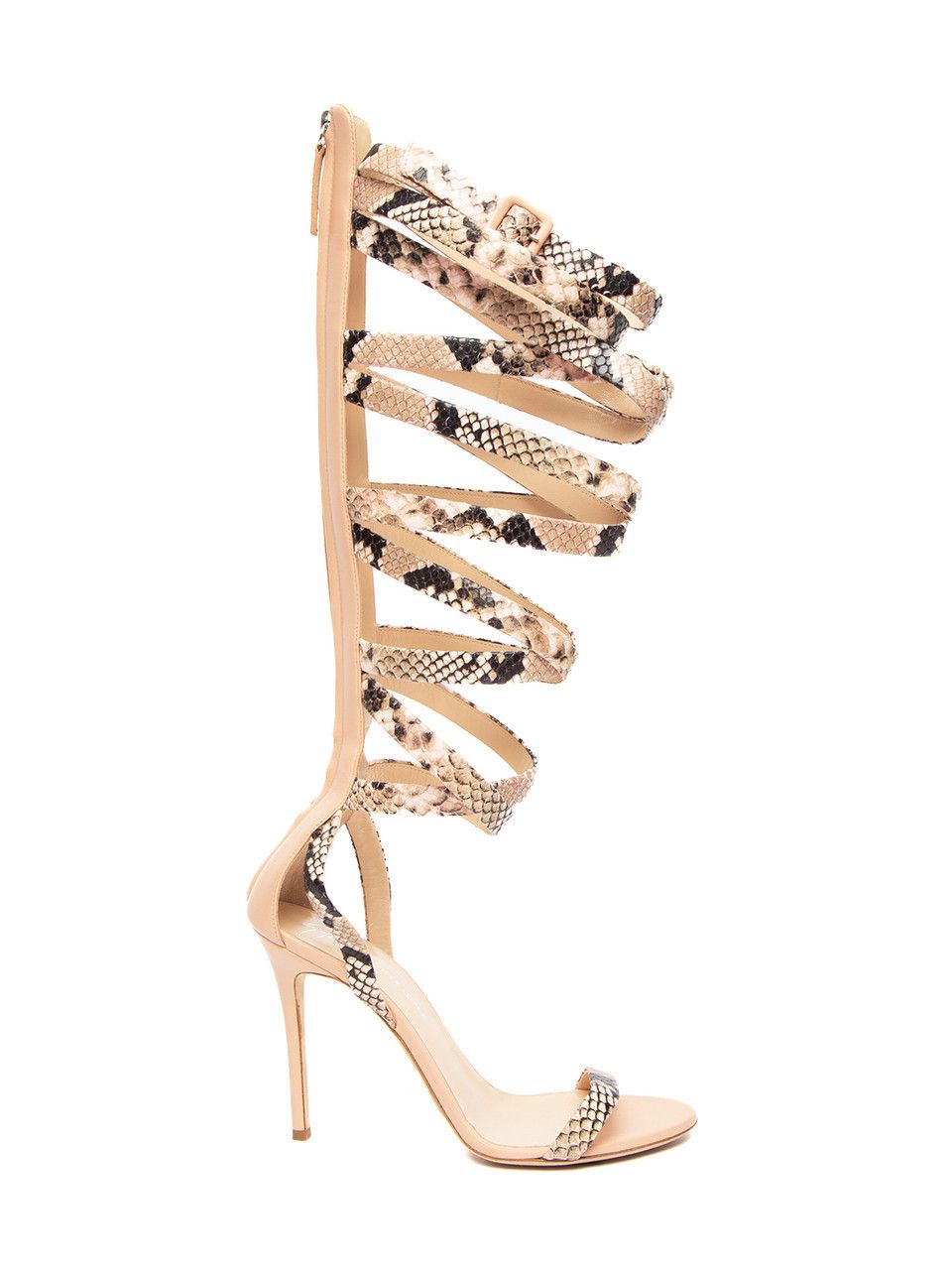 Giuseppe Zanotti For Jenifer Lopez Beige Strappy Gladiator Sandals, Women's (Size 8.5)