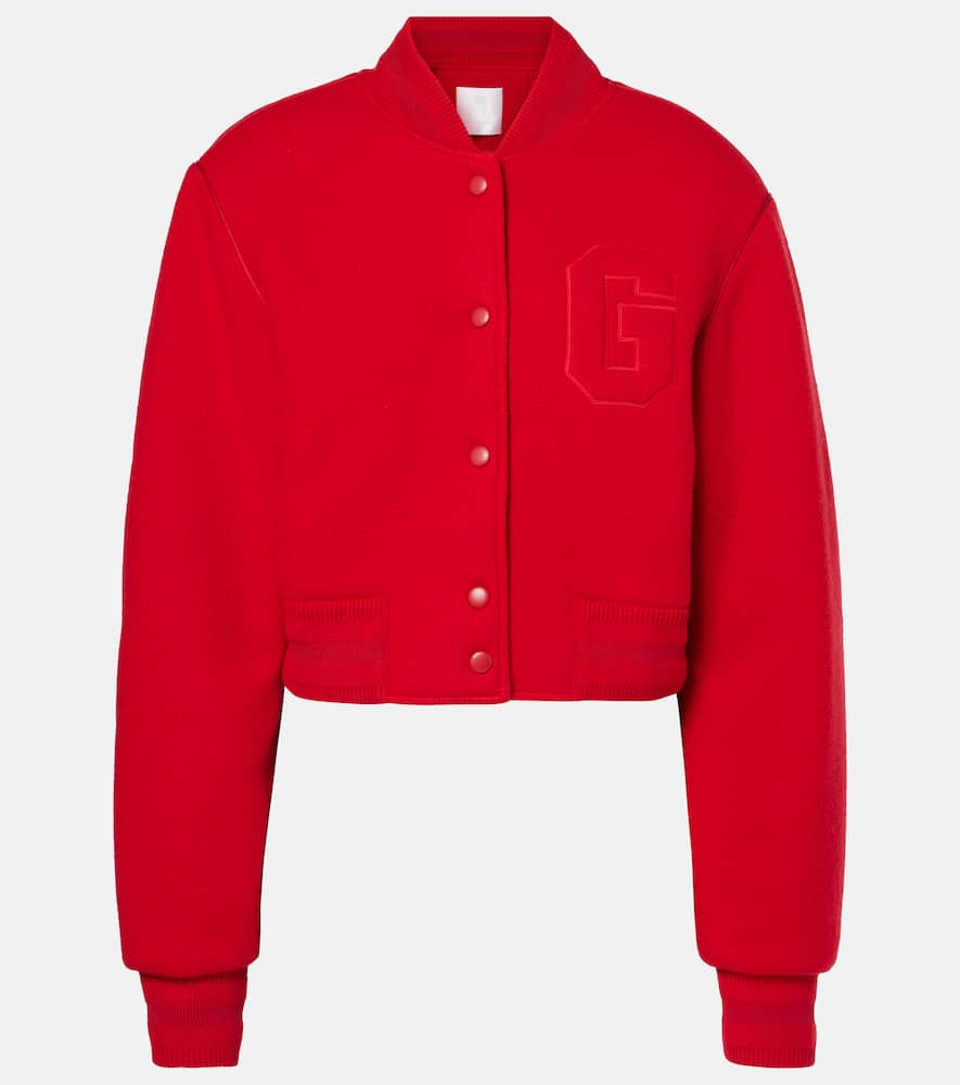 Givenchy Cropped wool varsity jacket