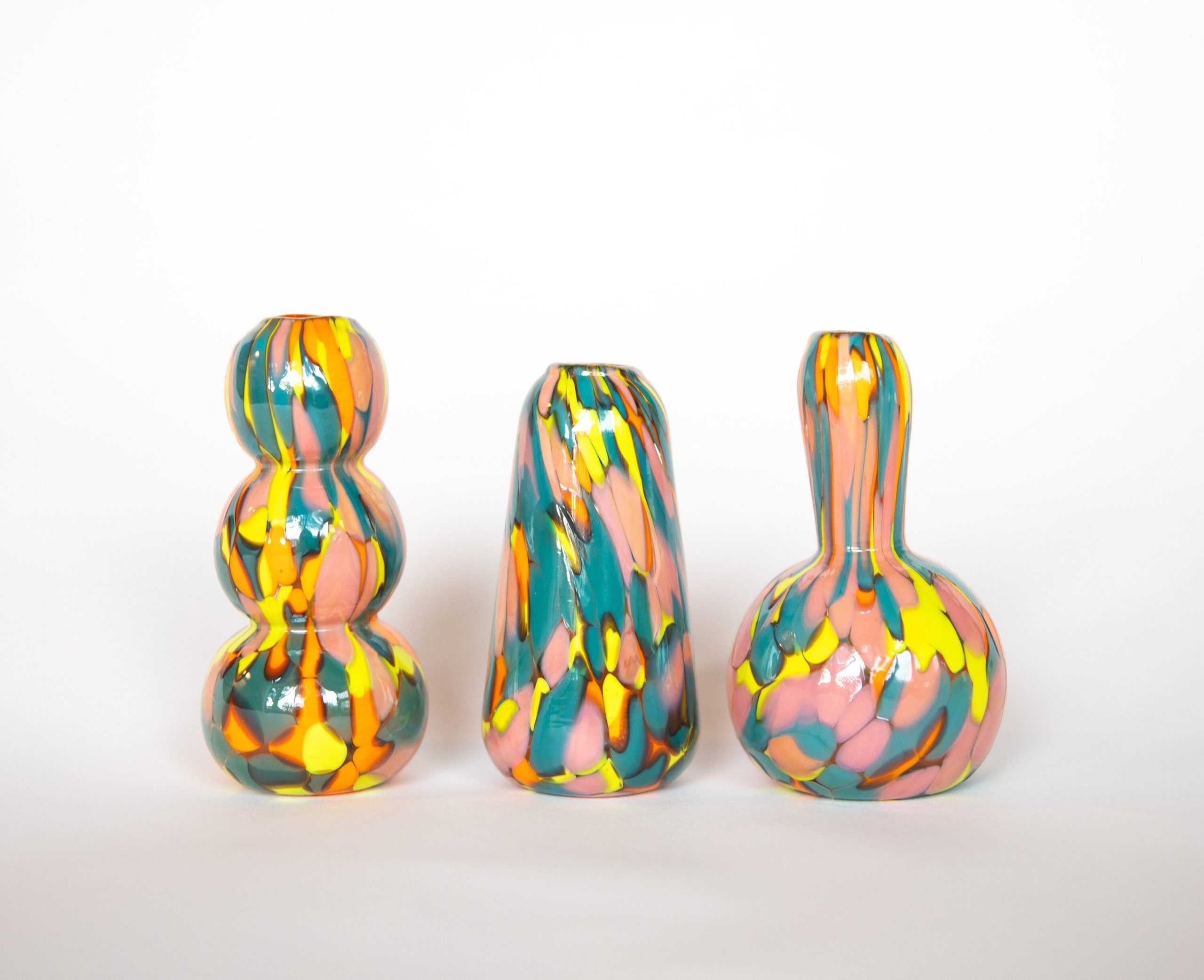 Glass Blown 90's Neon Anorak Mini Vase