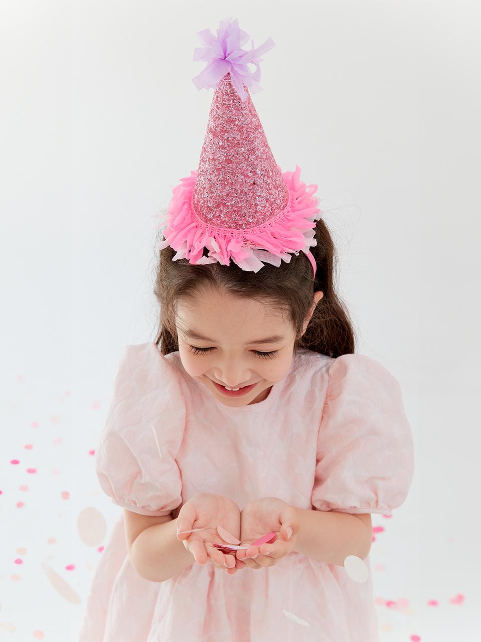 Glitter Reusable Adjustable Party Hat [Pink]