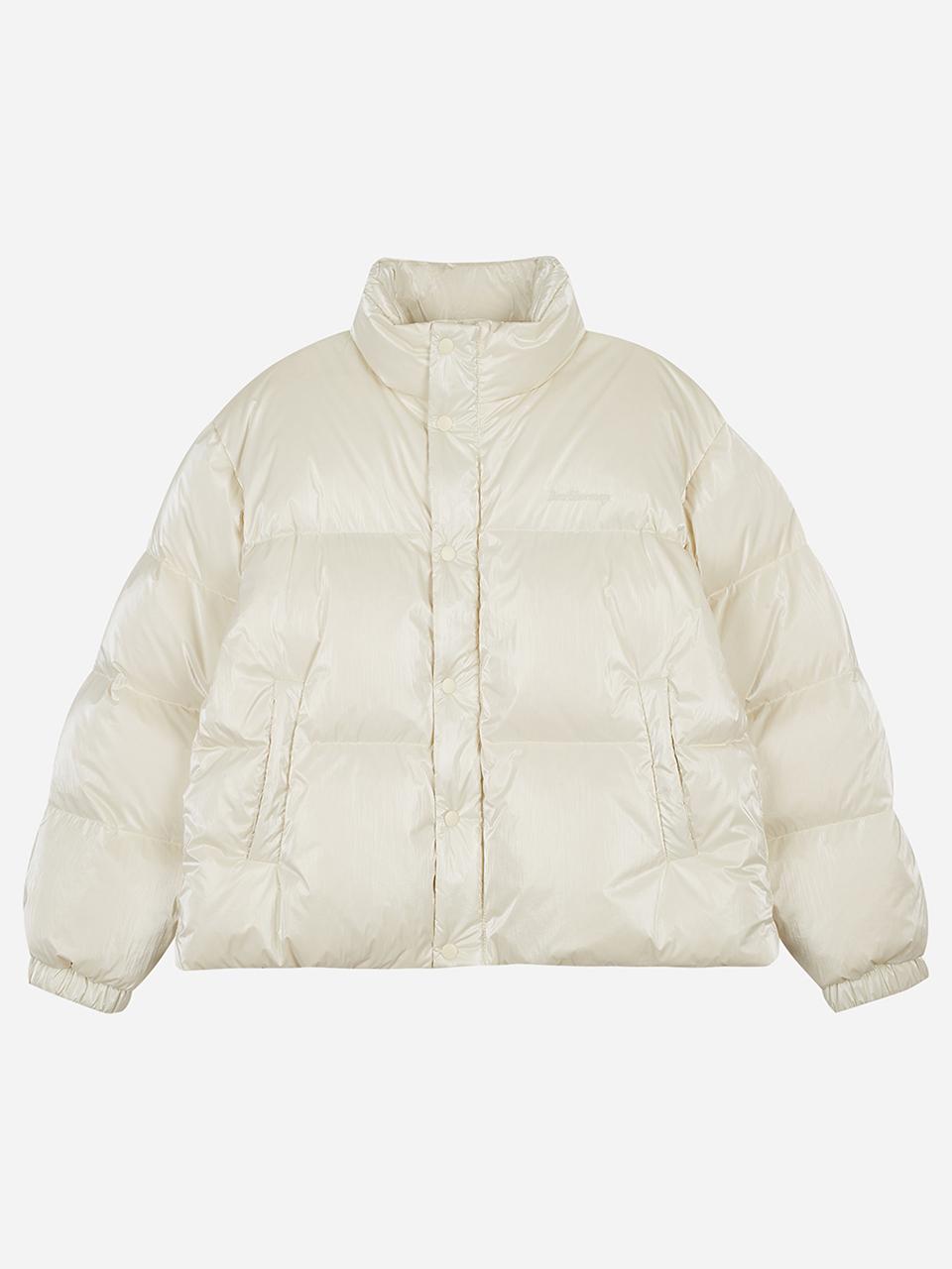 Glossy Down Puffer Padded Jacket Beige BODDU411UCR