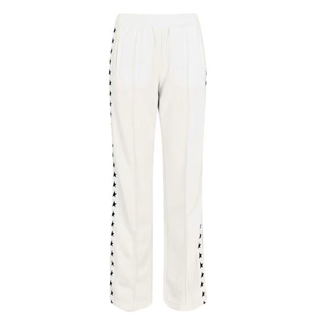 Golden Goose O1G2R1Mq1024 Tracksuit Bottoms In White & Black in White/Black, Women's (Size 25)