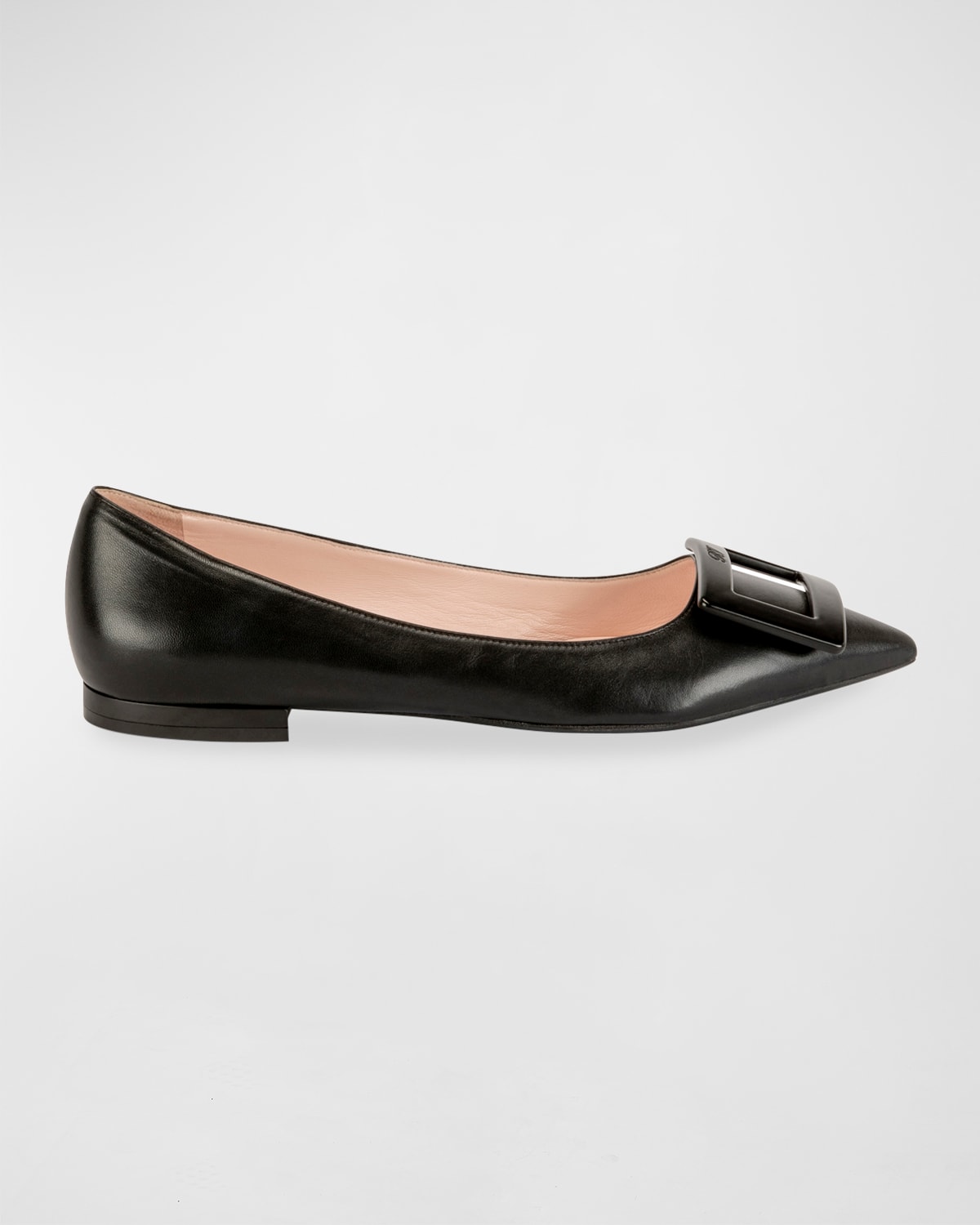 Gommettine Leather Ballet Flats with Tonal Buckle