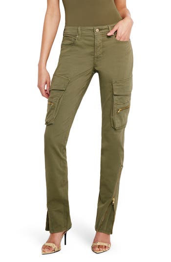 Good American Skinny Twill Cargo Pants in Fatigue001 at Nordstrom Rack