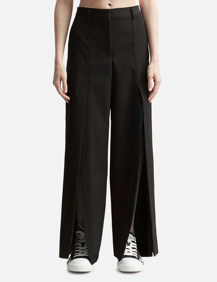 Grain de Poudre Wool Wide-leg Trousers