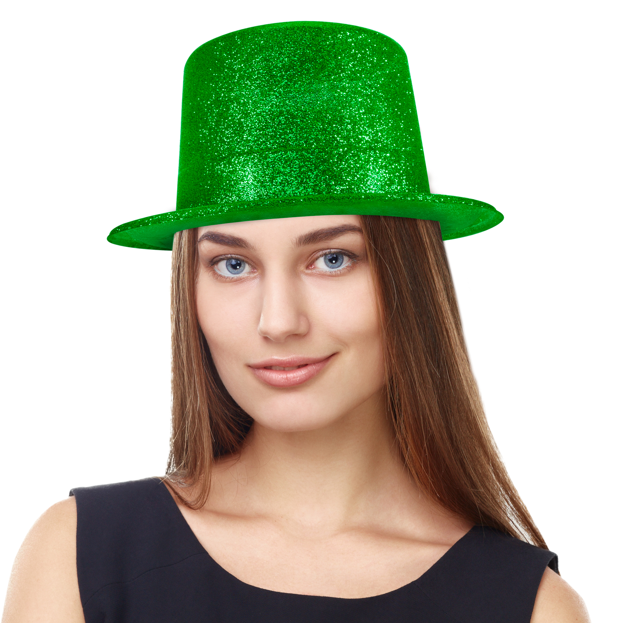 Green Glitter Top Hat by Windy City Novelties