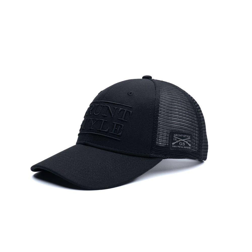 Grunt Style Stacked Logo - Black Hat