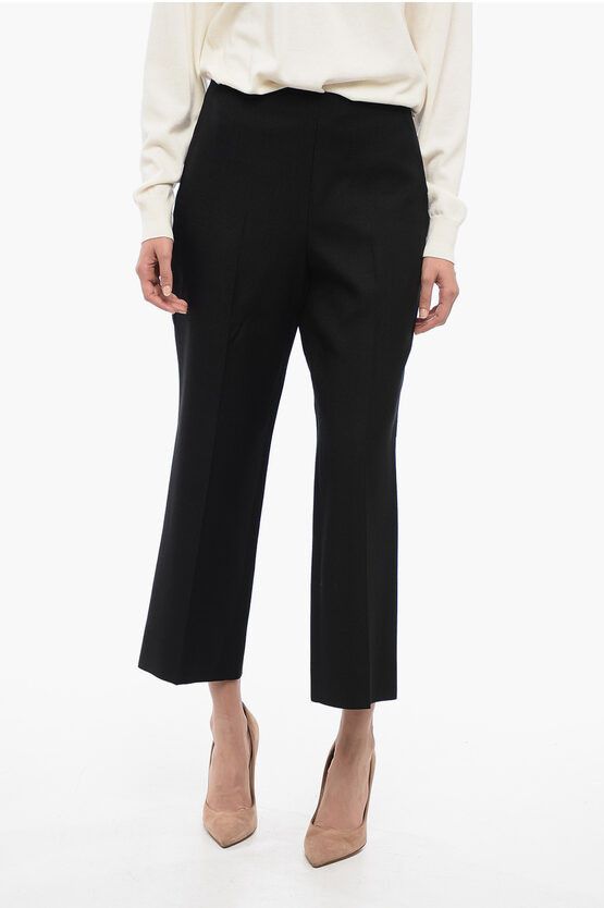 Gucci Cropped Straight-Leg Pants in Black, Women's (Size 27)