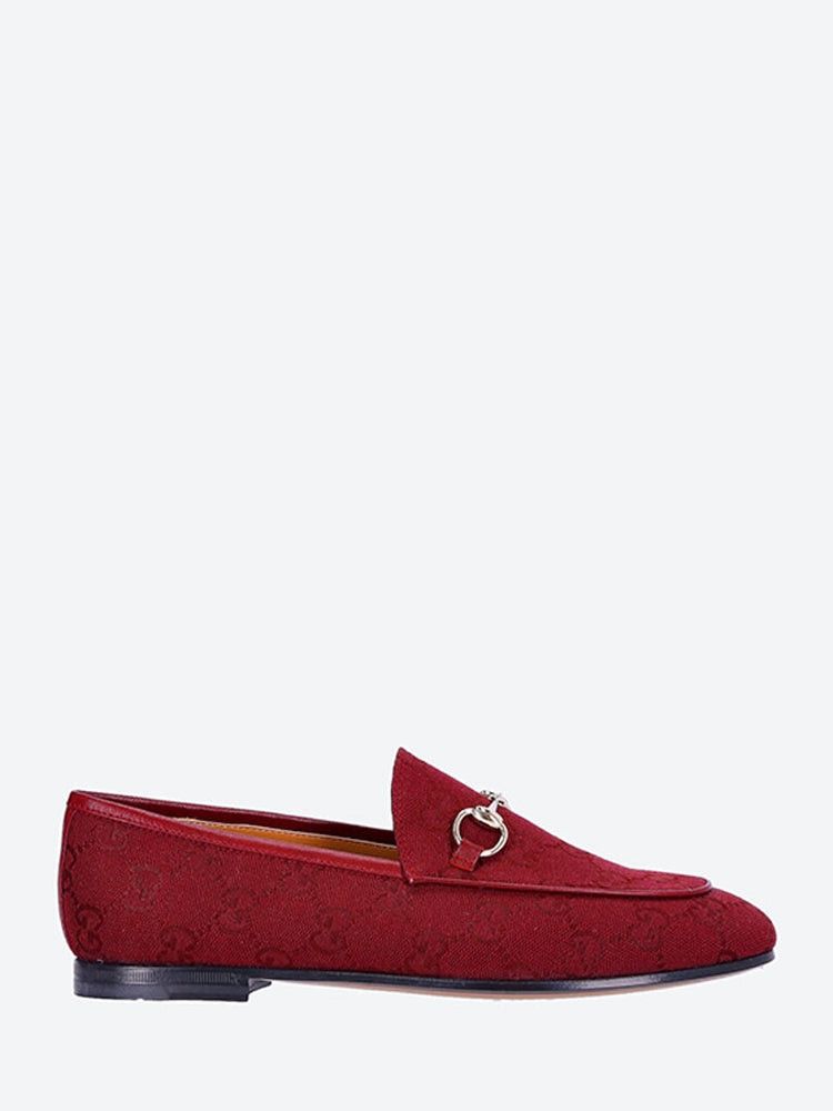 Gucci Jordaan GG Canvas Loafers in Red, Women's (Size 6)