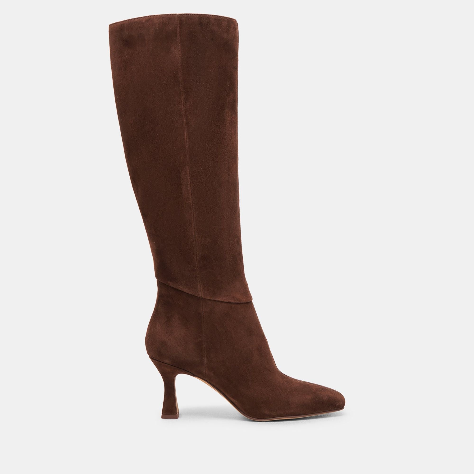 Gyra Wide Calf Boots Dk Brown Suede