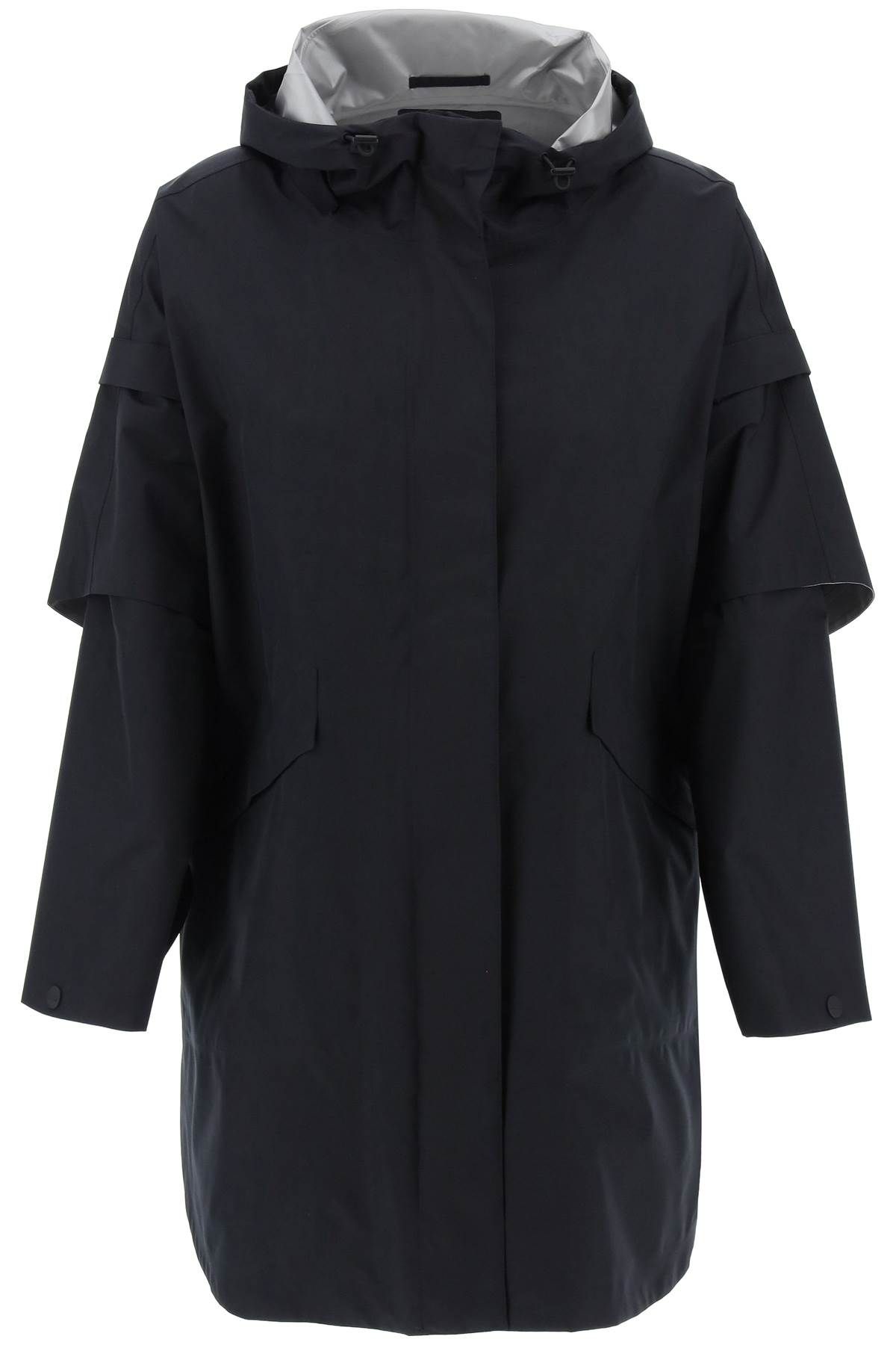 HERNO LAMINAR "removable sleeve cape coat