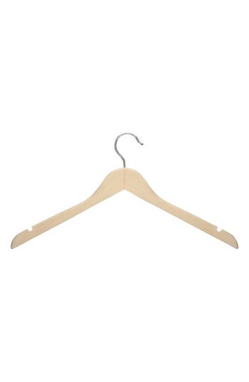 HONEY-CAN-DO Maple Wood Shirt Hangers - Pack of 20 in Beige at Nordstrom Rack