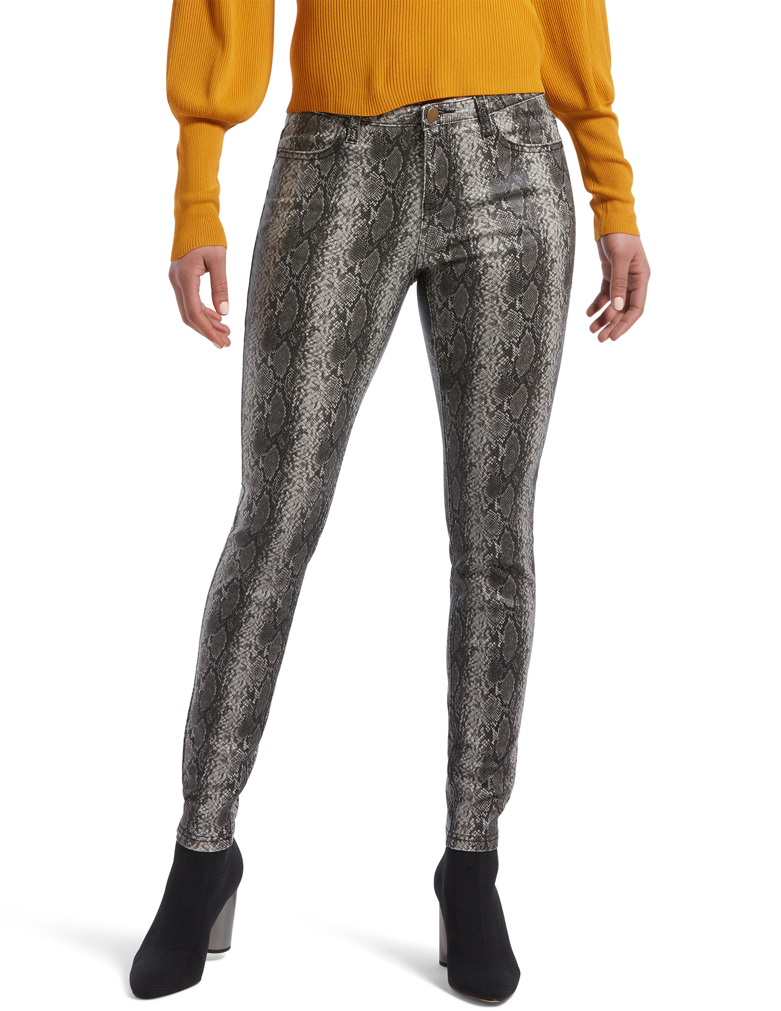 HUE Python Denim Leggings - Brown XL