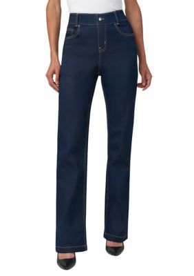 HUE Women's High Rise Bootcut Denim Pants, Small