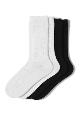 HUE Women's Seed Stitch Boot Sock 2-Pair Pack, Ivory