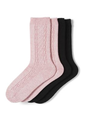 HUE Women's Seed Stitch Boot Sock 2-Pair Pack, Pink