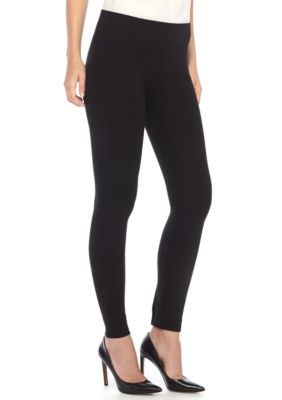 HUE Women's Ultra Leggings with Wide Waistband, Black, Small