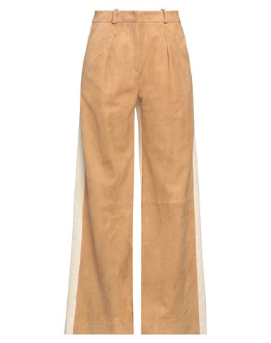 Halfboy Woman Pants Camel Size XS Ovine leather, Cotton, Polyamide, Viscose