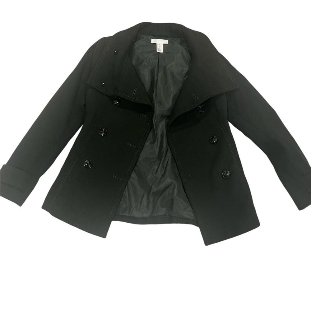 H&M Green Pea Coat Size 4, Women's