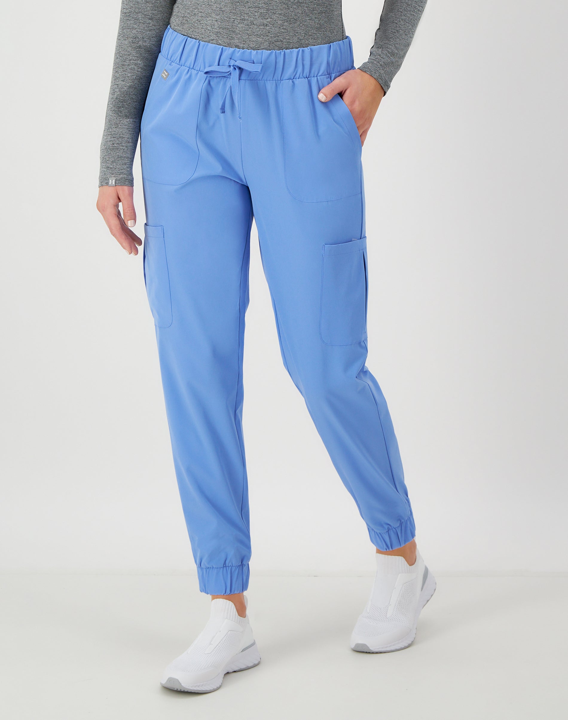 Hanes Comfort Fit Scrubs Women's Scrub Joggers Ceil Blue XS