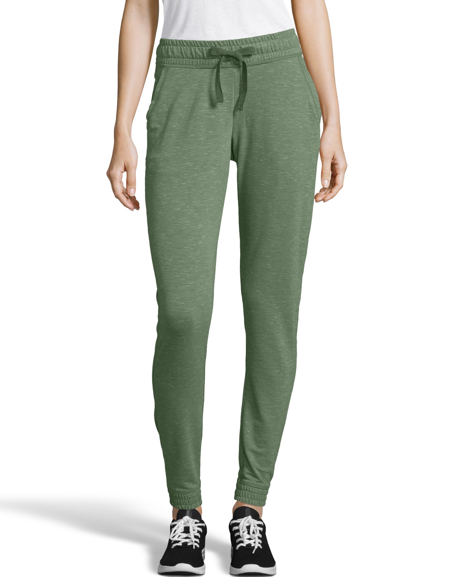 Hanes Women's French Terry Joggers with Pockets, 30" Nature Green Heather S