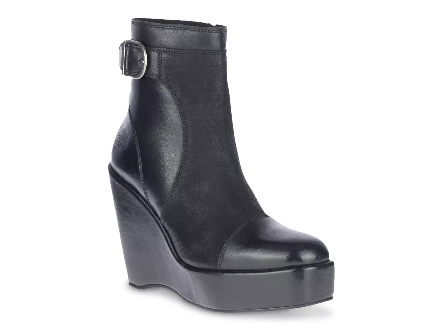 HarleyDavidson Celina Wedge Bootie | Women's | Black | Size 8.5 | Boots | Wedge