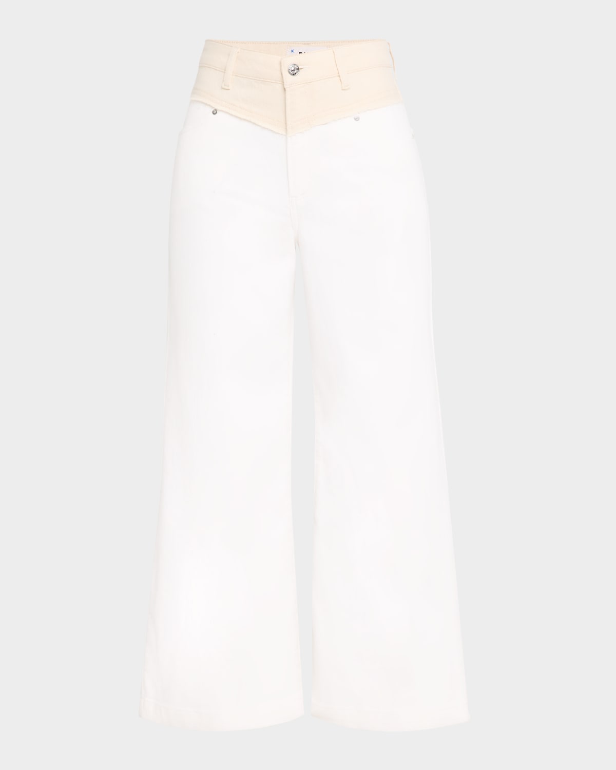 Harper Two-Tone Ankle Jeans