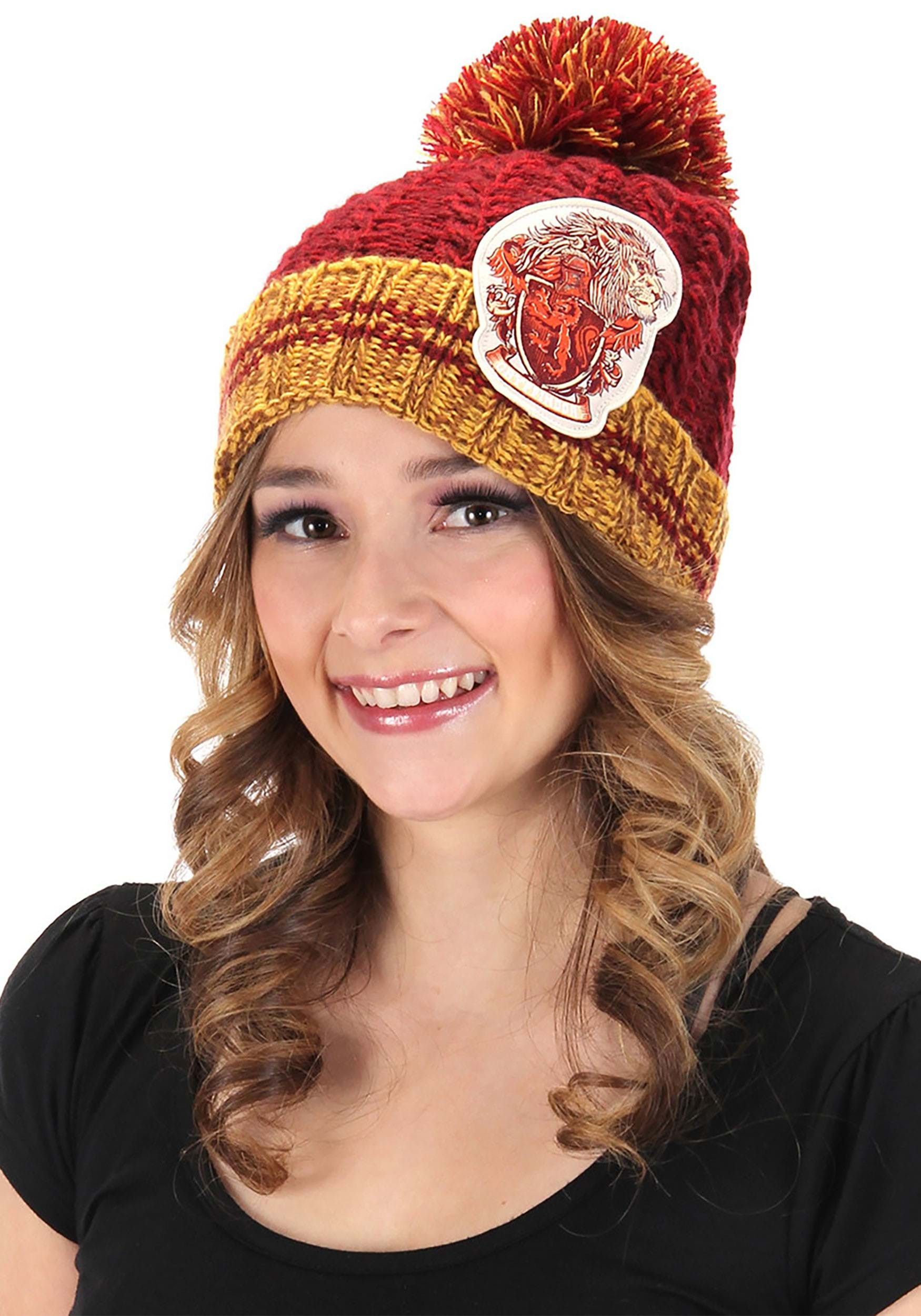 Harry Potter Heathered Gryffindor Pom Beanie | Gryffindor Accessories