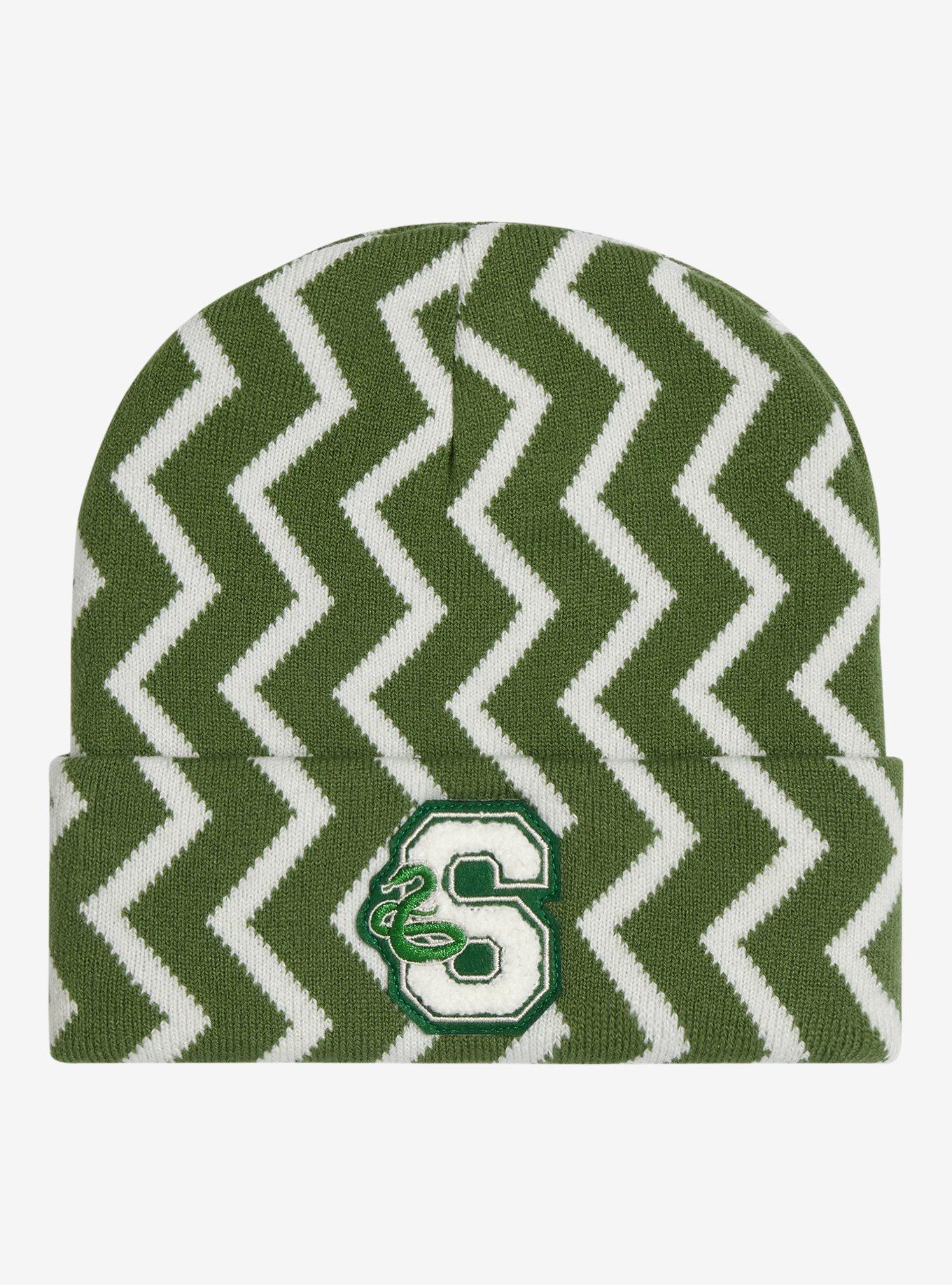 Harry Potter Slytherin Zig Zag Patterned Cuff Beanie - BoxLunch Exclusive