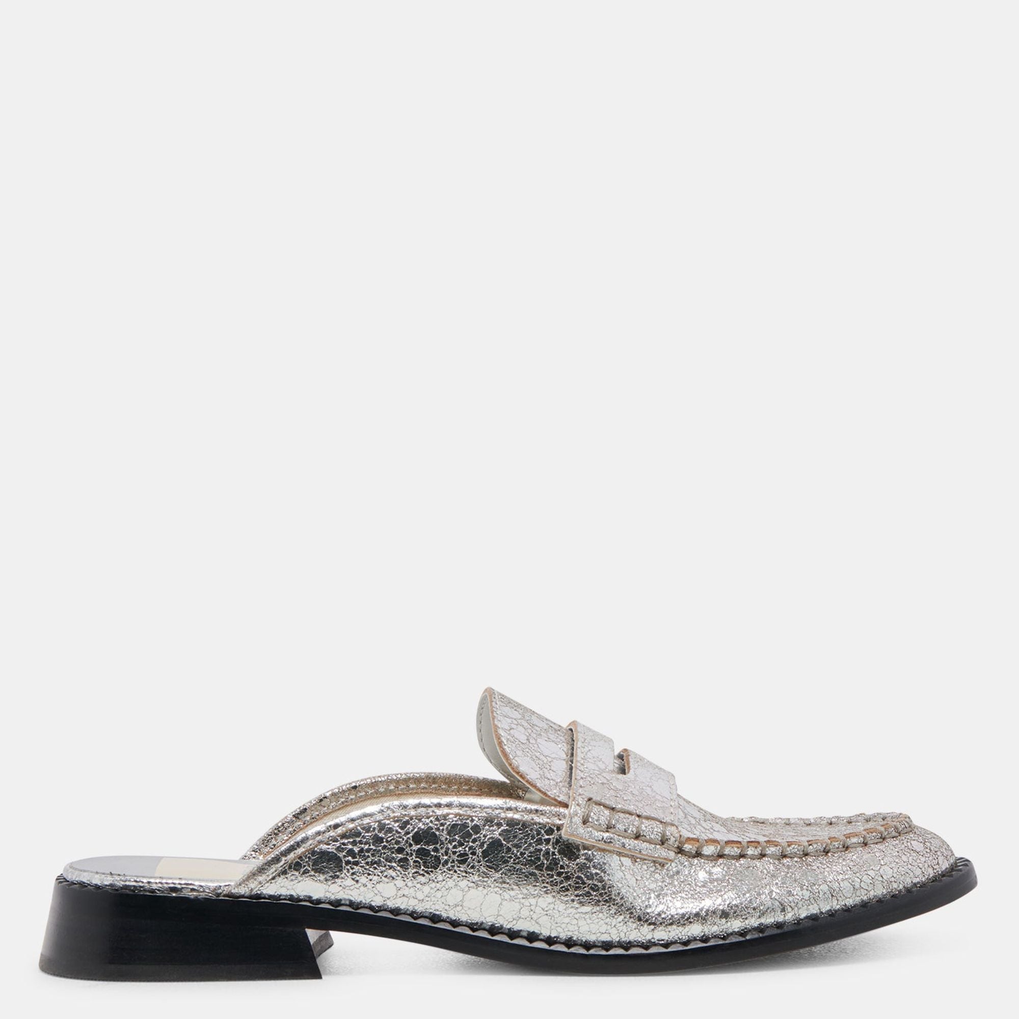 Havan Loafers Silver Distressed Leather