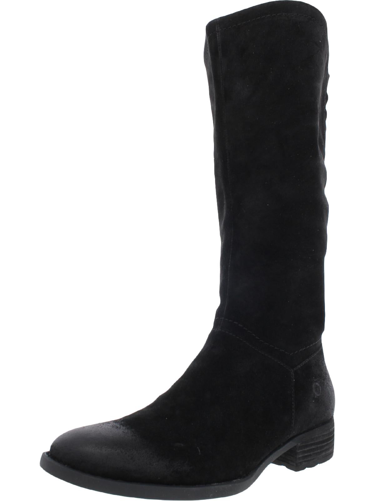 Hayden Womens Leather Lace-Up Knee-High Boots