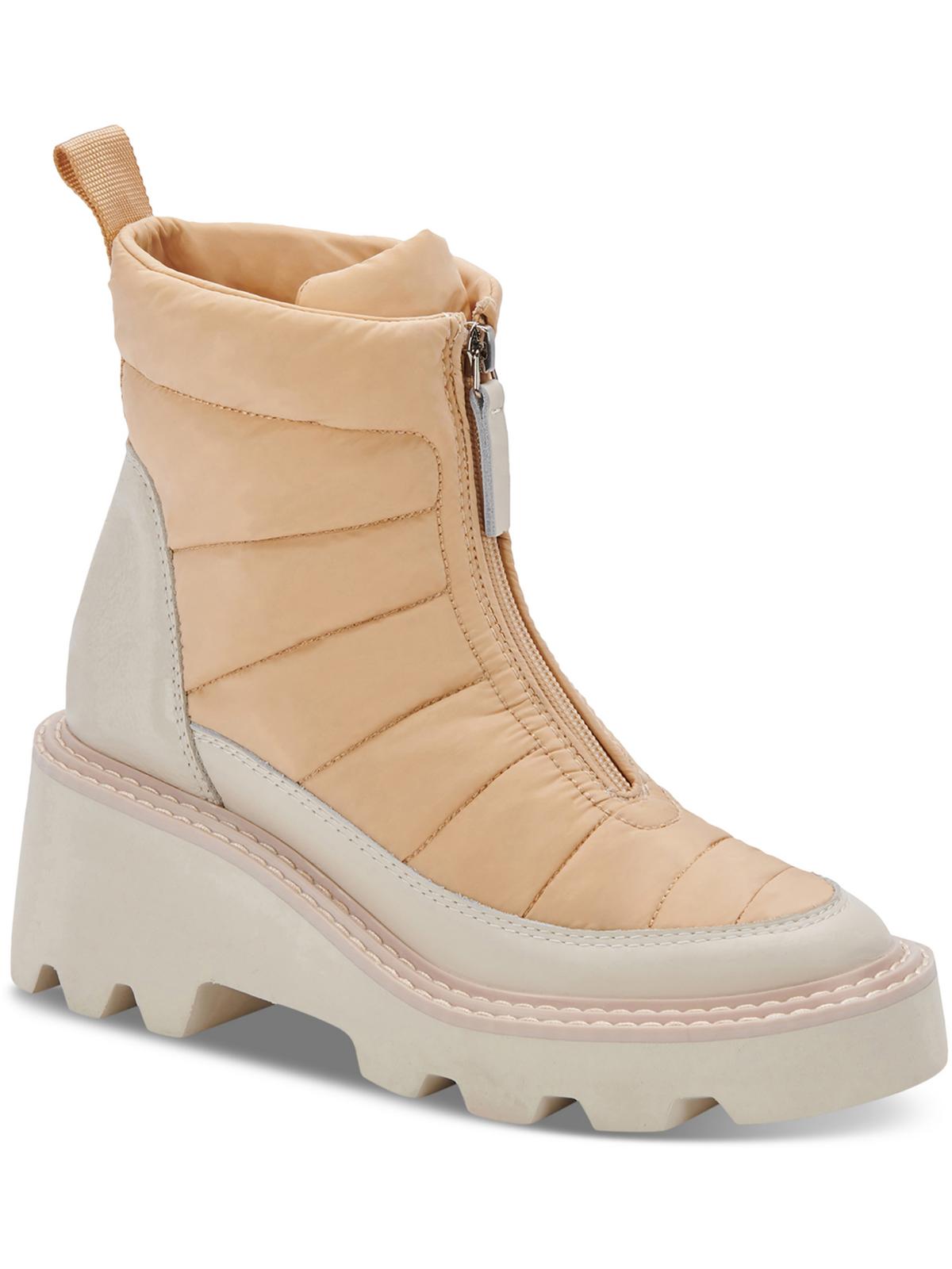 Helki Womens Quilted Platform Wedge Boots