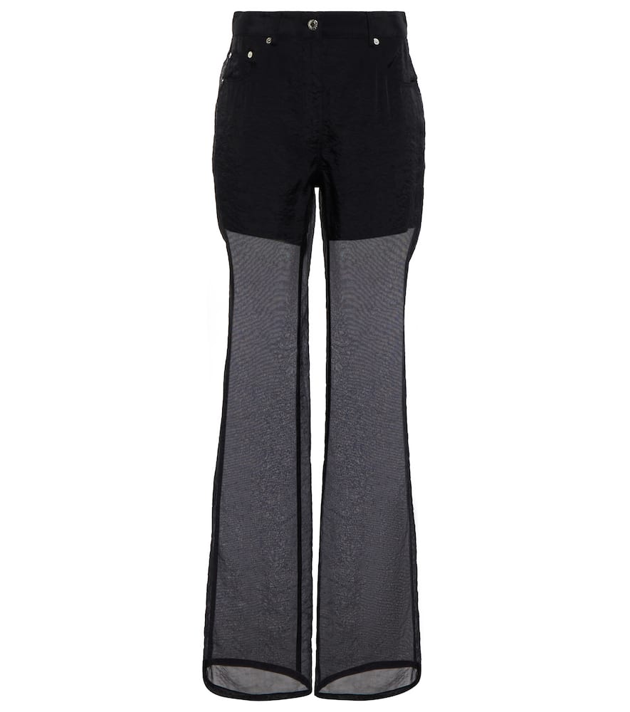 Helmut Lang Paneled high-rise bootcut pants