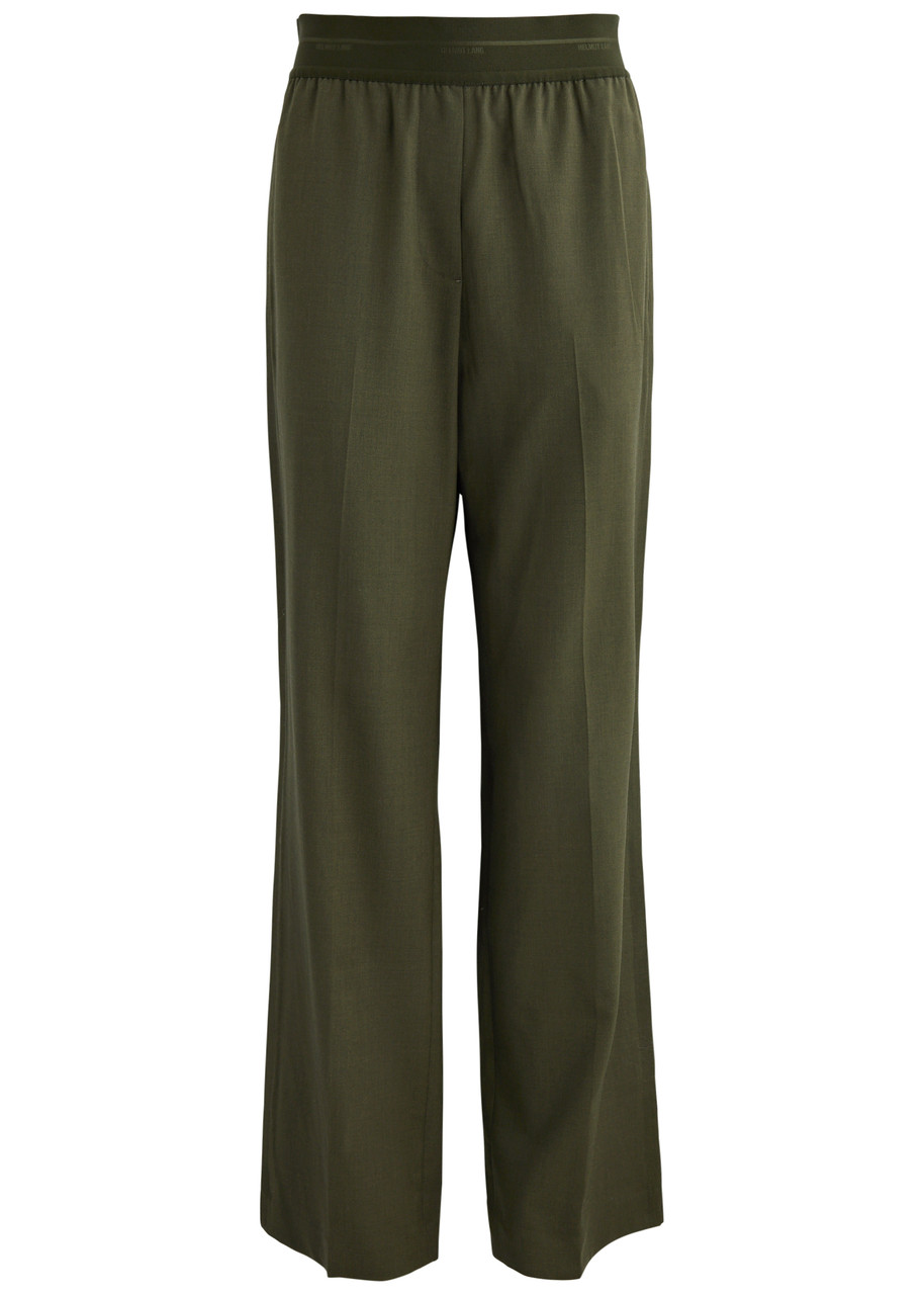 Helmut Lang Straight-leg Wool car Trousers - Green - 0 (UK4 /xXS)