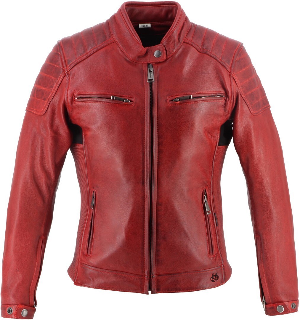 Helstons Jody Ladies Motorcycle Leather Jacket, red, Size XL for Women