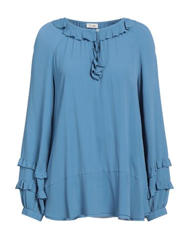 Her Shirt Her Dress Woman Top Pastel blue Size S Viscose, Silk