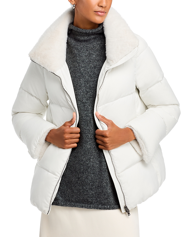 Herno Quilted with Faux Fur Puffer Coat