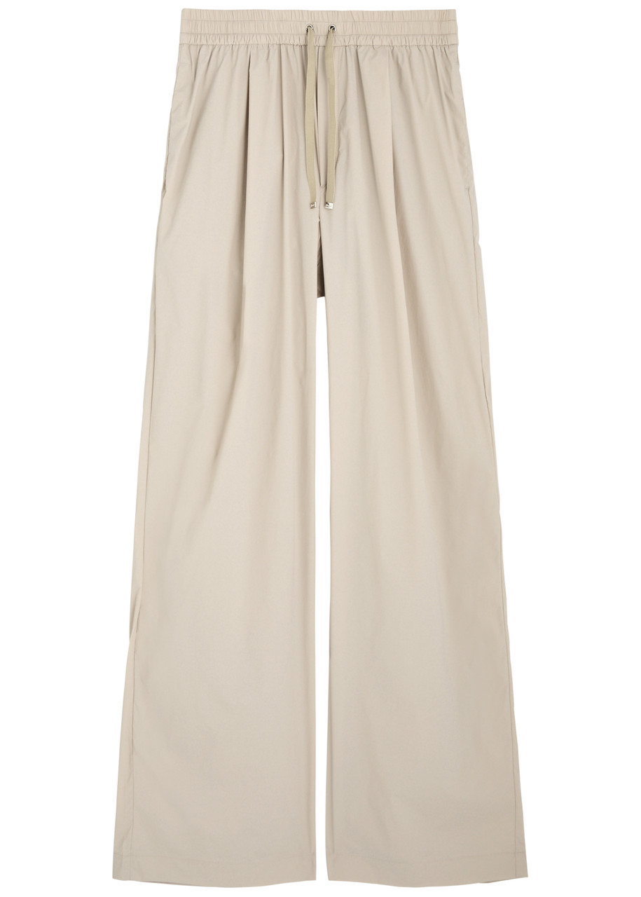 Herno Wide-leg Stretch-nylon Trousers - Cream - 46 (UK14 / L)