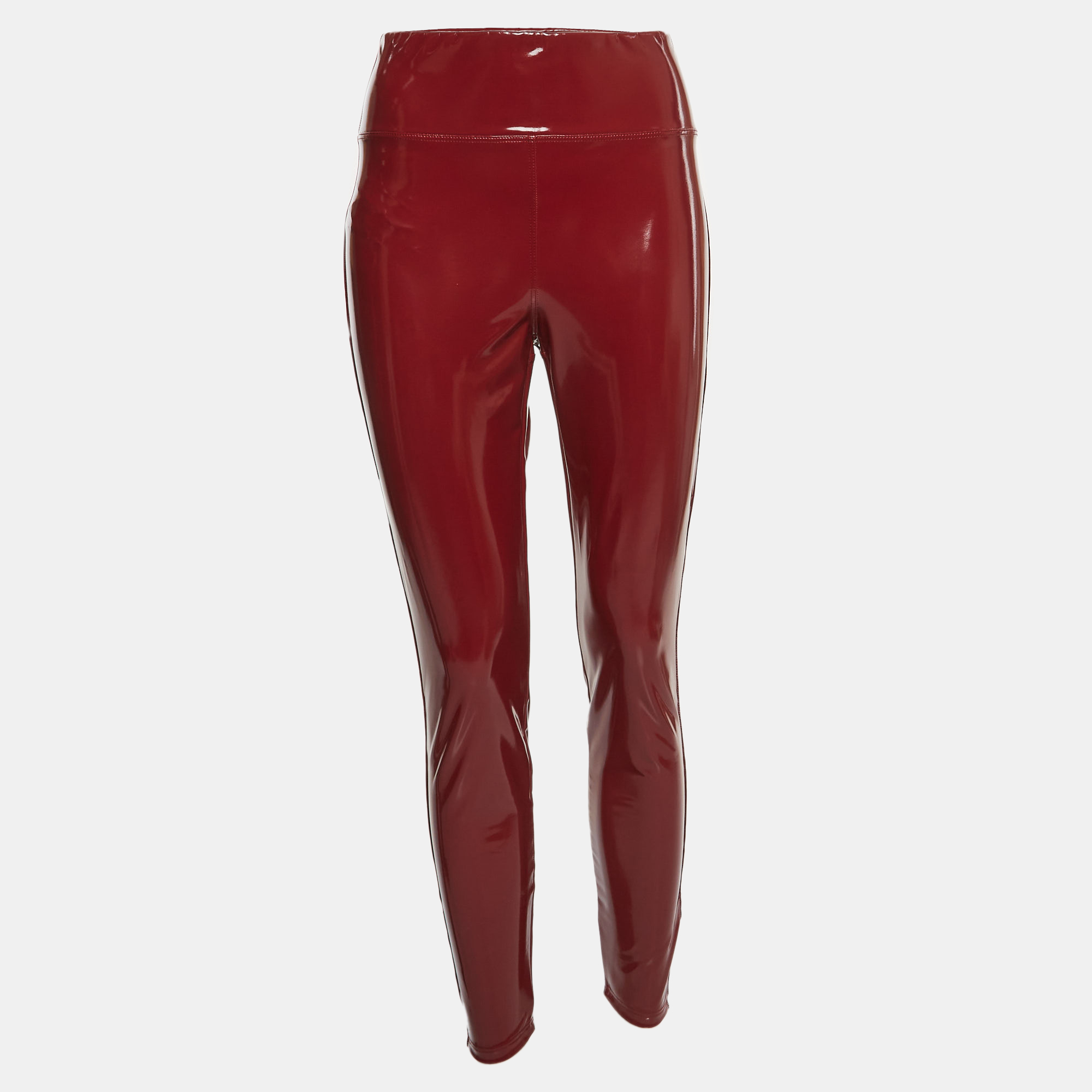 Heroine Sport Red Faux Leather Blade Leggings L