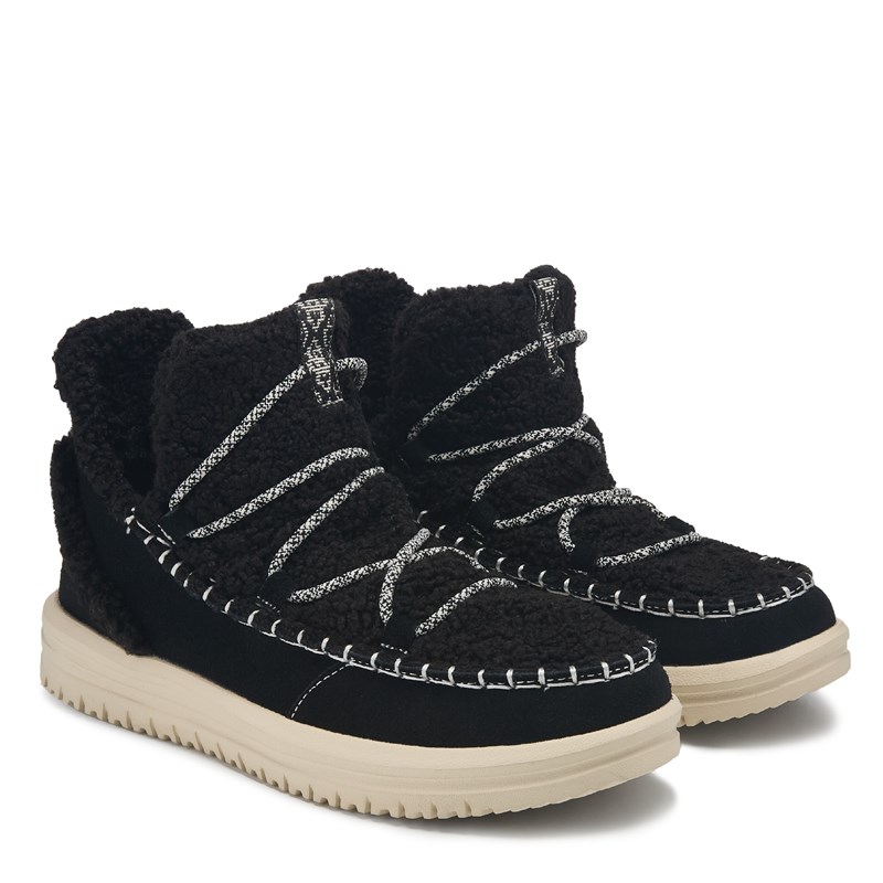 Heydude Women's Camden Suede Cozy Boots (Black Suede) - Size 10.0 M