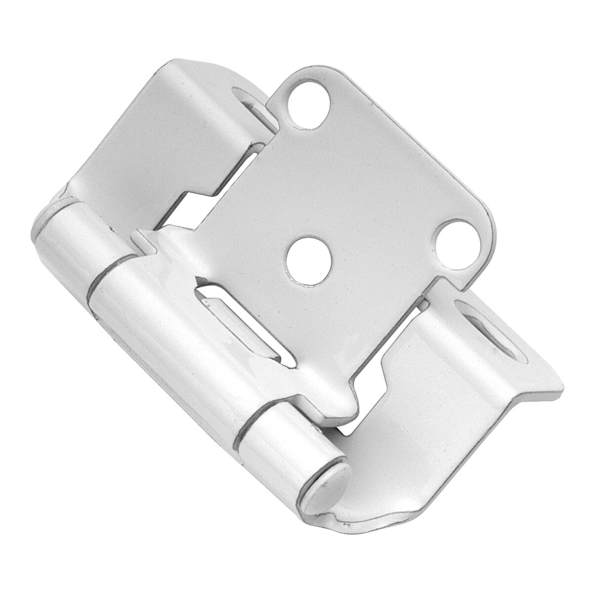 Hickory Hardware 170-Degree 1/2-in Overlay Semi-wrap Semi-concealed White Powder Coat Cabinet Hinge, 25 Pairs (50-Pieces) | P2710F-W2-25B