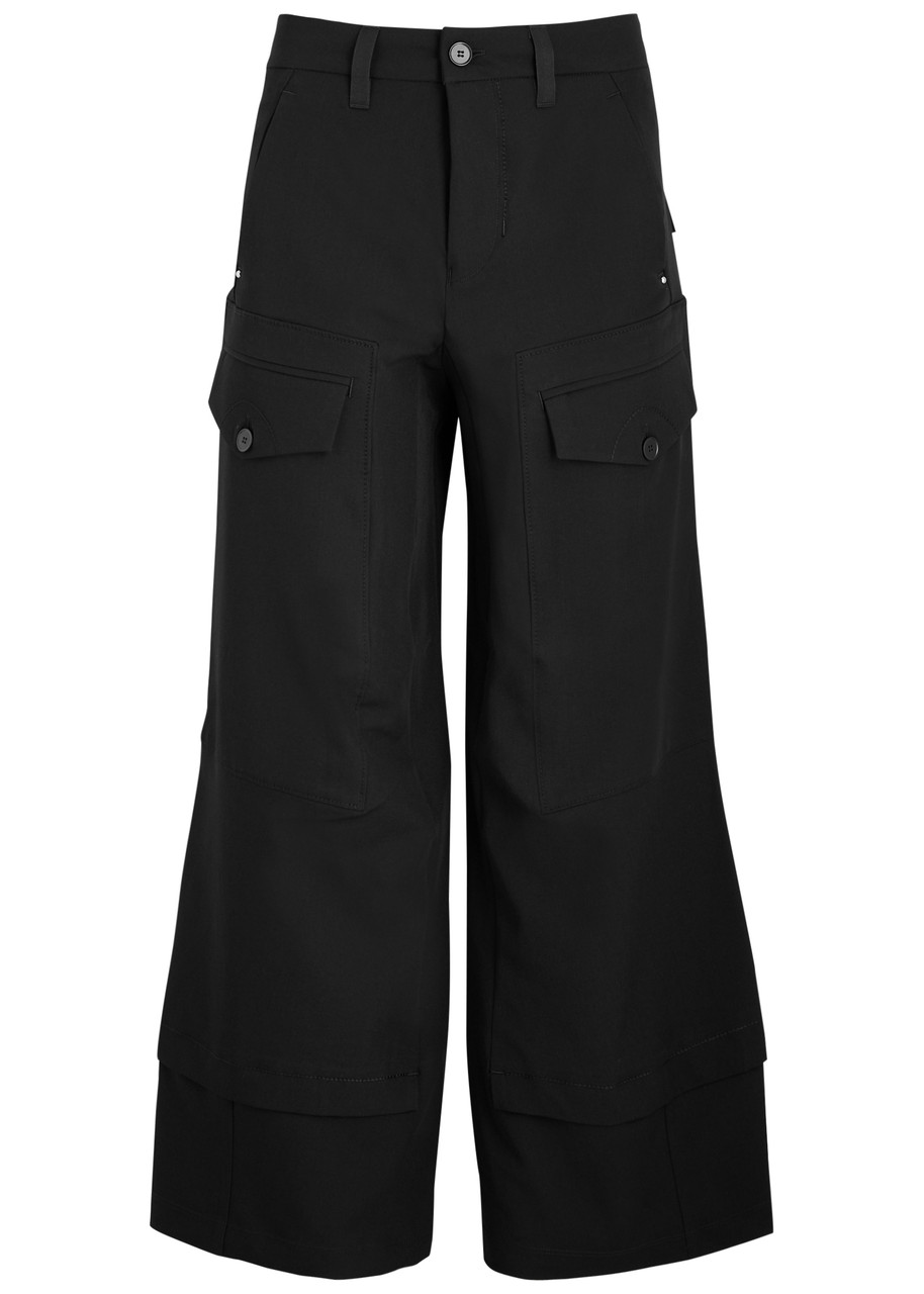 High Lurk Twill Cargo Trousers - Black - 46 (UK14 / L)