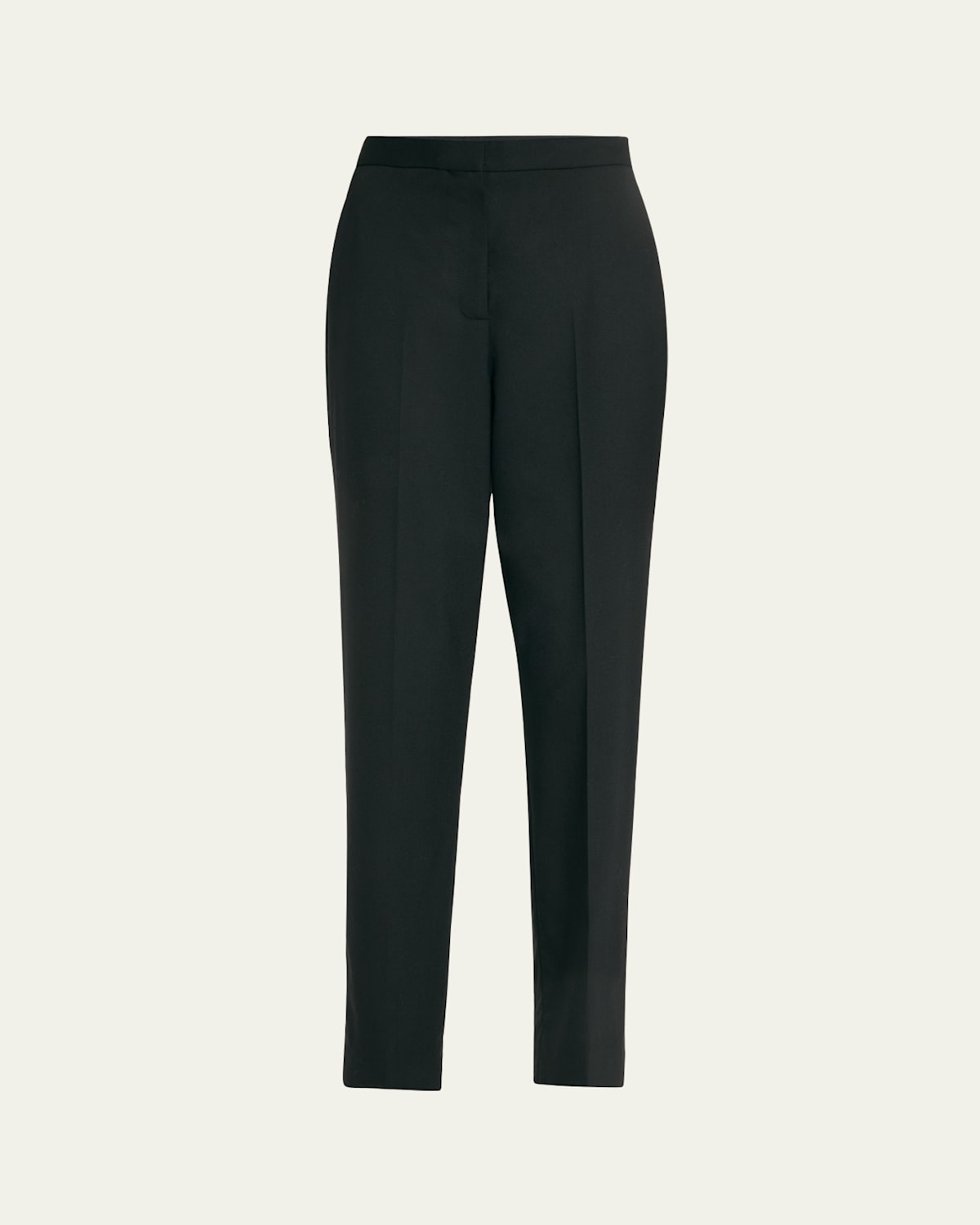 High-Rise Slim-Leg Ankle Tailored Crepe Pants