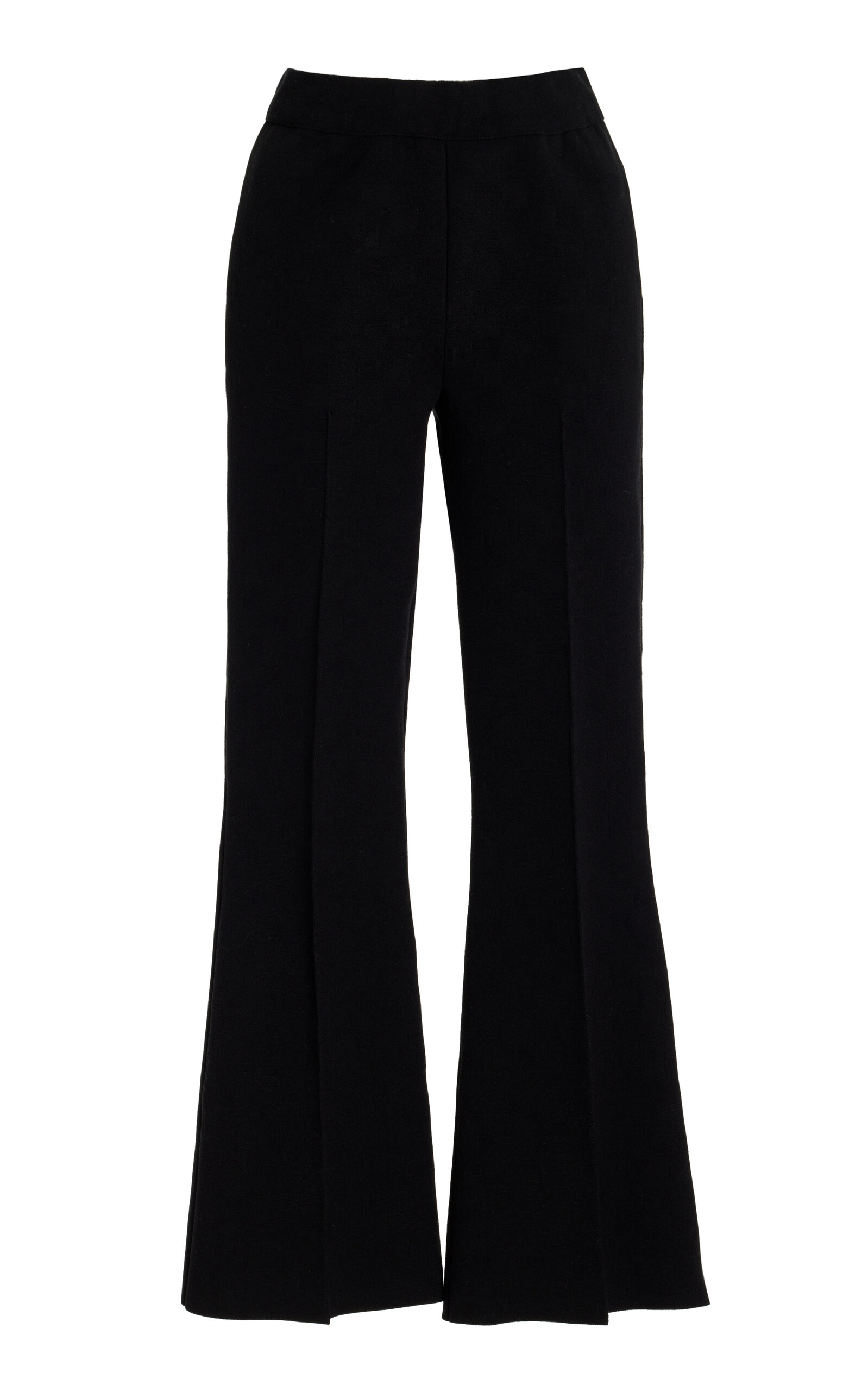 High Sport - Kick Stretch-Cotton Knit Cropped Flared Pants - Black - XS - Moda Operandi