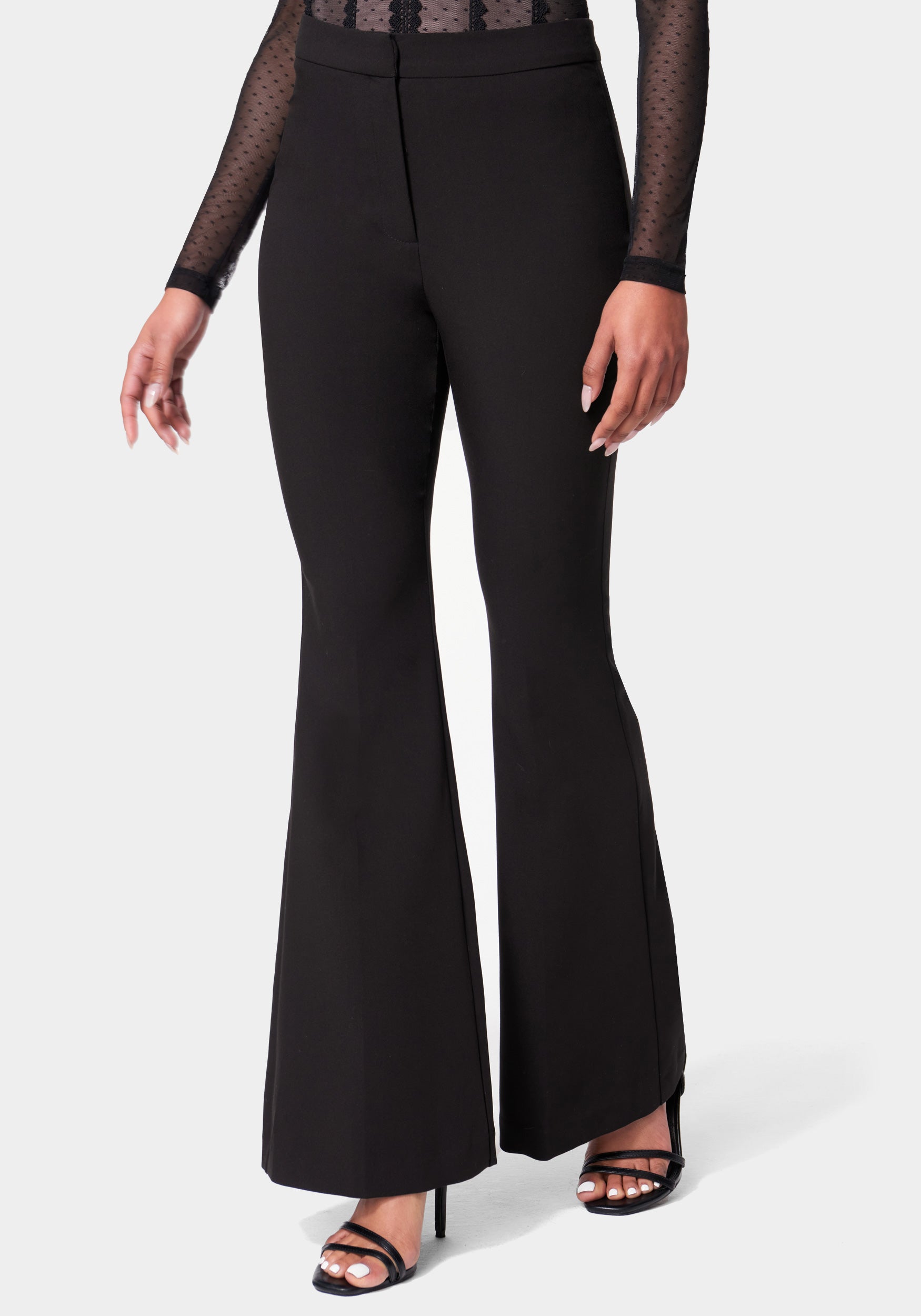 High Waist Flared Tailored Pant